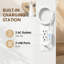 Bureau de meuble-lavabo avec station de charge, blanc