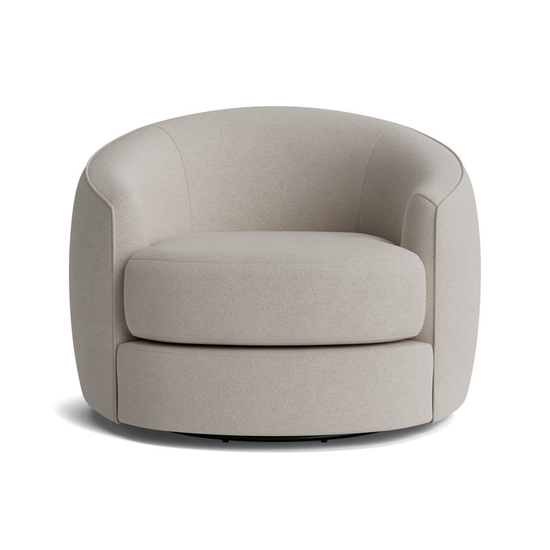 Giselle Full Swivel Chair, Performance Boucle - Dove Gray