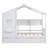 House Style Bed With Trundle And Shelves, Daybed With Roof-1223319371-1223319380