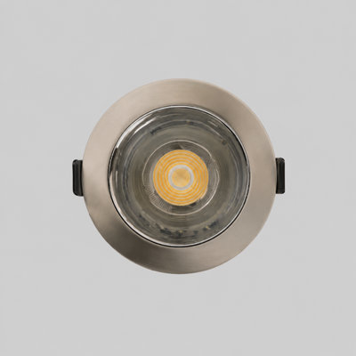 3in. Integrated Led Canless Recessed Light With Brushed Nickel Trim And Silver Reflector With Cct