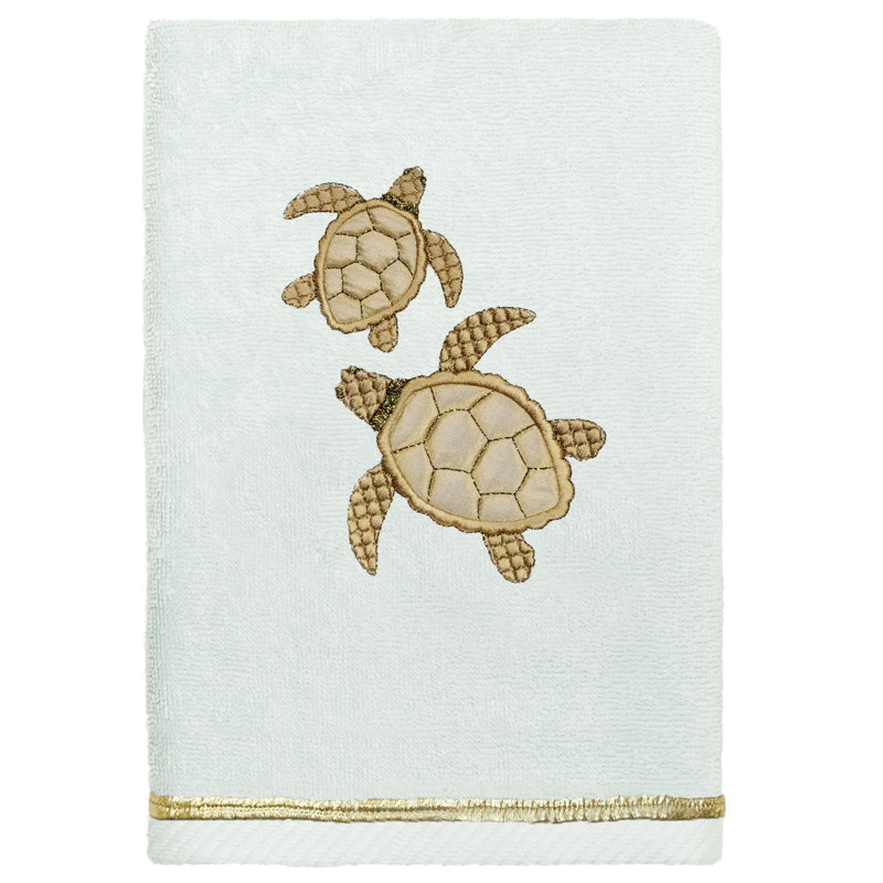  Débarbouillette en coton Tortuga, Turquoise