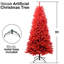 Red 4ft Christmas Tree, 456 Tips, Hinged Structure For Fast Takedown, Stand Upright Position Realistic Tips Beautiful Ornament Placement, Branches, Heavy - Duty Metal Stability