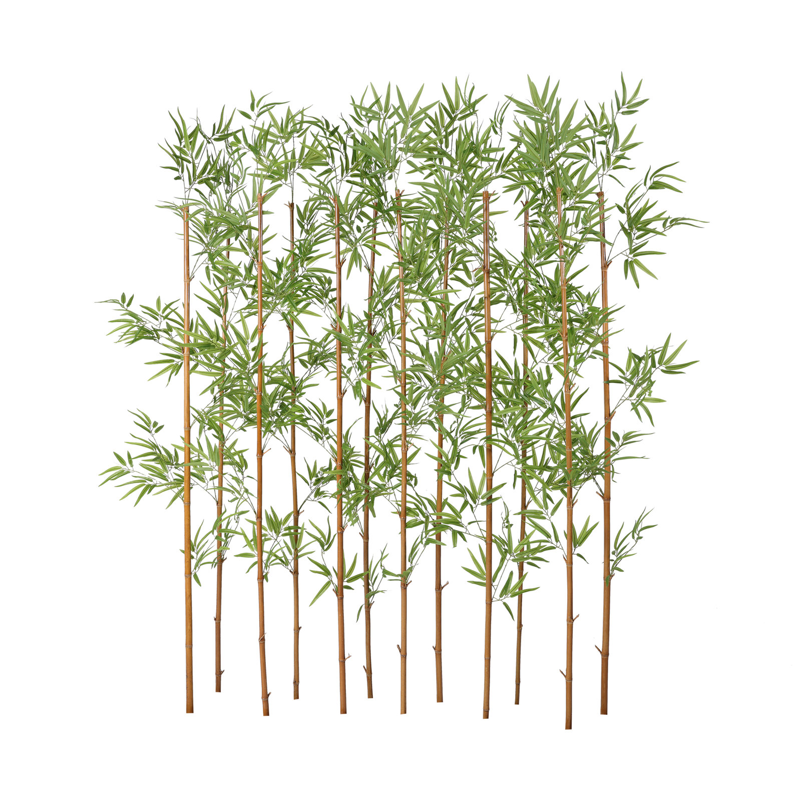 Adcock Artificial Bamboo Tree, Privacy Fence Decor - Real Bamboo Pole with UV Resistant Leaves, 84" H x 15" W x 15" D, 12