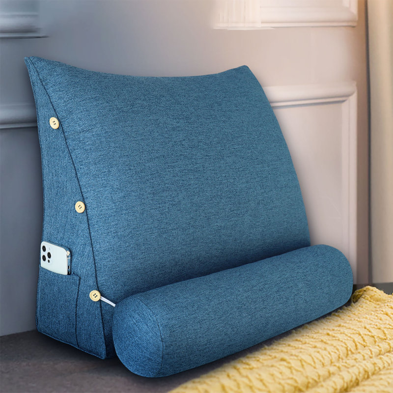Triangular Backrest Cushion, Blue