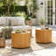 Ensemble de tables d'appoint rondes pour l'extérieur et l'intérieur (2 pièces)-1275202352