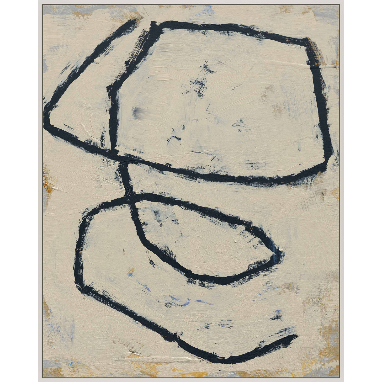 Furston "Twisted 4" Print by Jacques Pilon, 20" H x 16" W x 1.25" D, White Framed Canvas