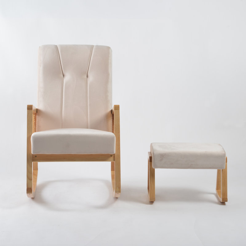 Chaise berçante avec repose-pieds Deniela