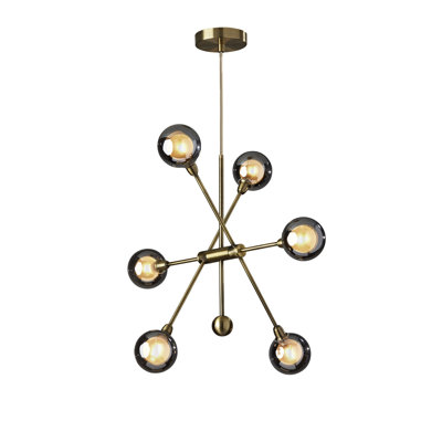 Lorraine 6 - Light Metal Dimmable Sputnik Chandelier