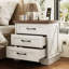RosaRio 23.6”Wx17.7”D Rustic Couch End Table With 3 Ample Drawers, Farmhouse Nightstand With 4 Solid Wood Legs, Vintage Bed Side Table With Durable Structure-906860371