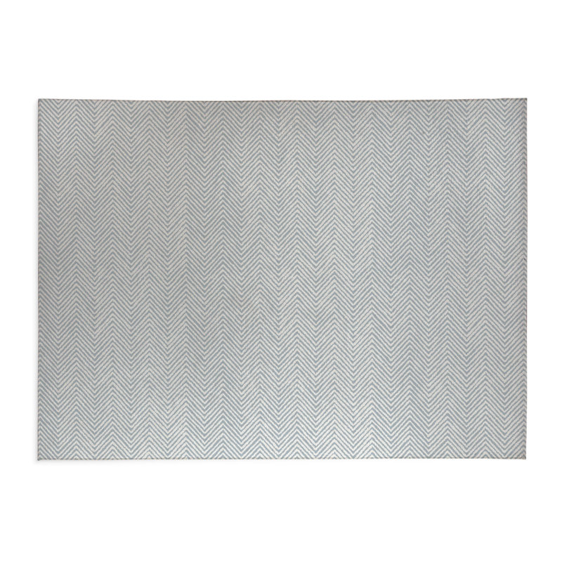 Chevron Groove Kids Play Mat, Slate Blue/Blue, Rectangle 60" x 84"