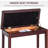 Piano Bench, Duet Piano Chair With Faux Leather Padded Cushion And Wooden Frame, Button Tufted Keyboard Bench, Brown-973851109