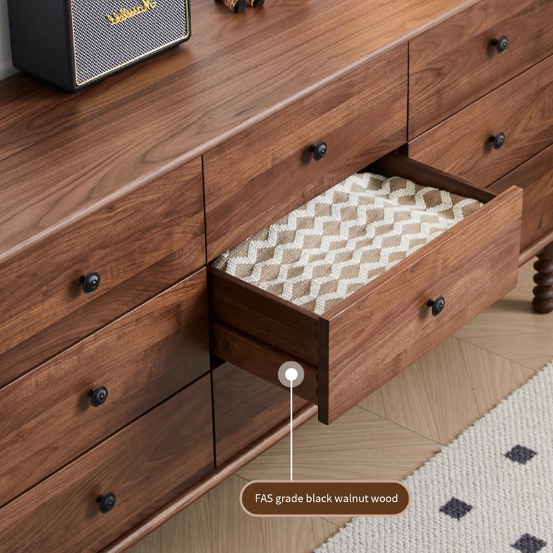 Brown Solid Wood Accent Cabinet