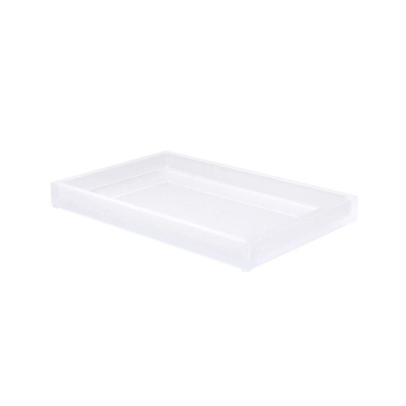 Bathroom Tray, Frosted Snow