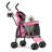 4-Wheel Folding Pet Stroller, Foldable Dog Jogger Stroller with Adjustable Canopy and Cup Holder-106691659