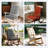 Rocking Chair Cushion Indoor High-Back with Non-Slip Base,Straps and Elastic Band 44"x19"x4" Silver-859587095