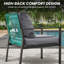 Ensemble de patio confortable en métal toutes saisons pour le jardin avec un design moderne