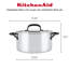 KitchenAid 5-Ply Clad Stainless Steel Induction Stockpot with Lid, 6 Quart