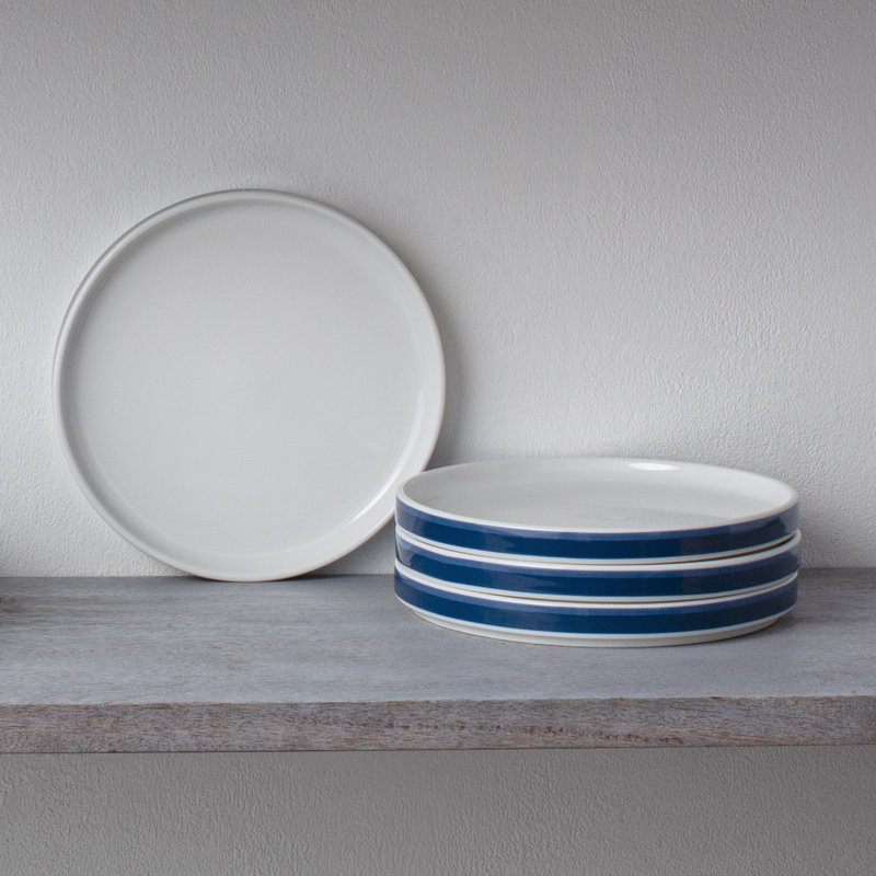 Noritake Colorstax Stripe Salad Plates, 7 1/2", Blue