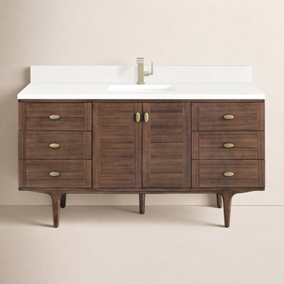 Aliza 60" Carrara Marble Single Bathroom Vanity