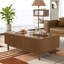 51.1" Modern Lift-top Coffee Table With 2 Storage Drawers & Hidden Compartment