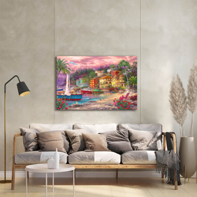 «On Golden Shores» par Chuck Pinson, art mural en verre acrylique