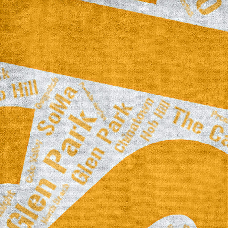 Bath Towel, Orange, San Francisco, Poly/Cotton