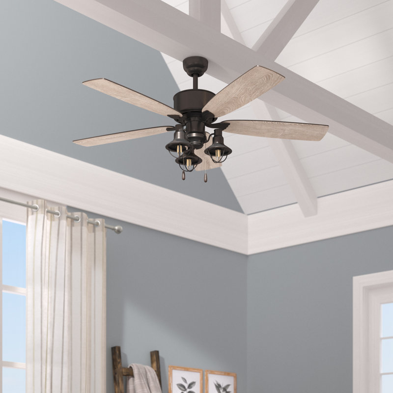 Jacksonville 52'' Ceiling Fan with Light Kit, Pull Chain