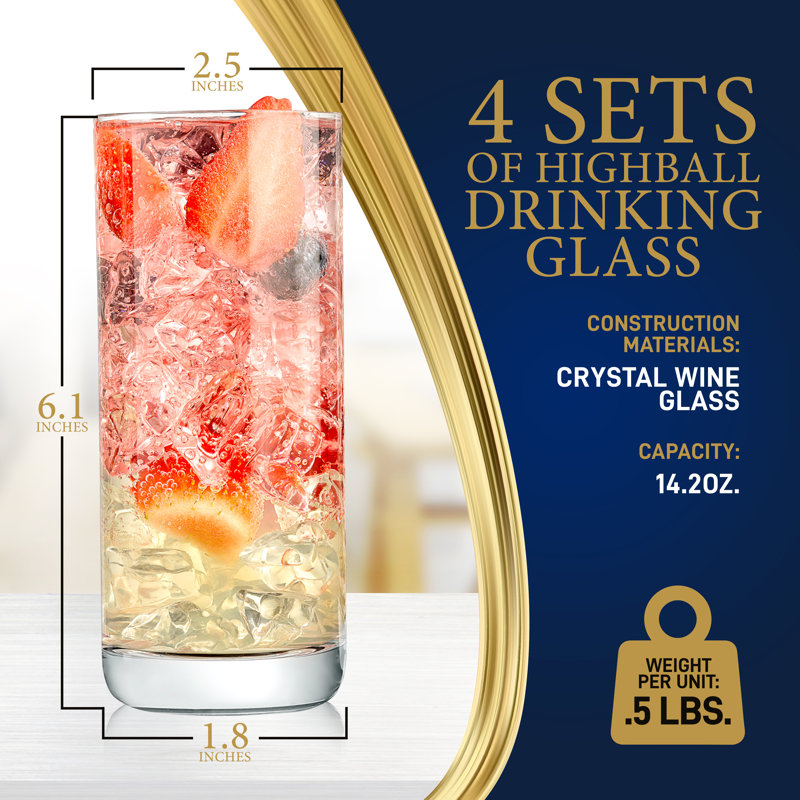 14.2oz. Drinking Glass, 4