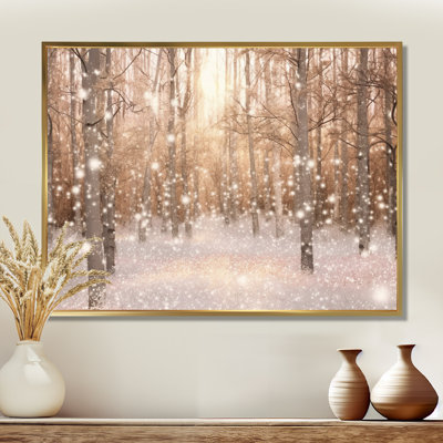 Décoration murale Sparkling Snow Sunshine - arbre séquoia