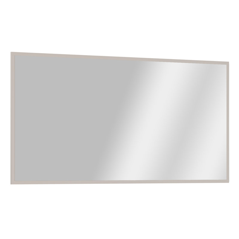 Chadwic Modern wall hanging mirror, frame made from engineered wood, beige, 74 cm W x 76 cm H x 1.8 cm D