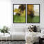 Art mural abstrait, ensemble de 2 reproductions d'art encadrées sur toile-118759470-118759471
