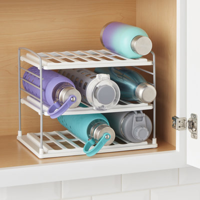 YouCopia® UpSpace® Water Bottle and Travel Mug Organizer, 3-Shelf Wide