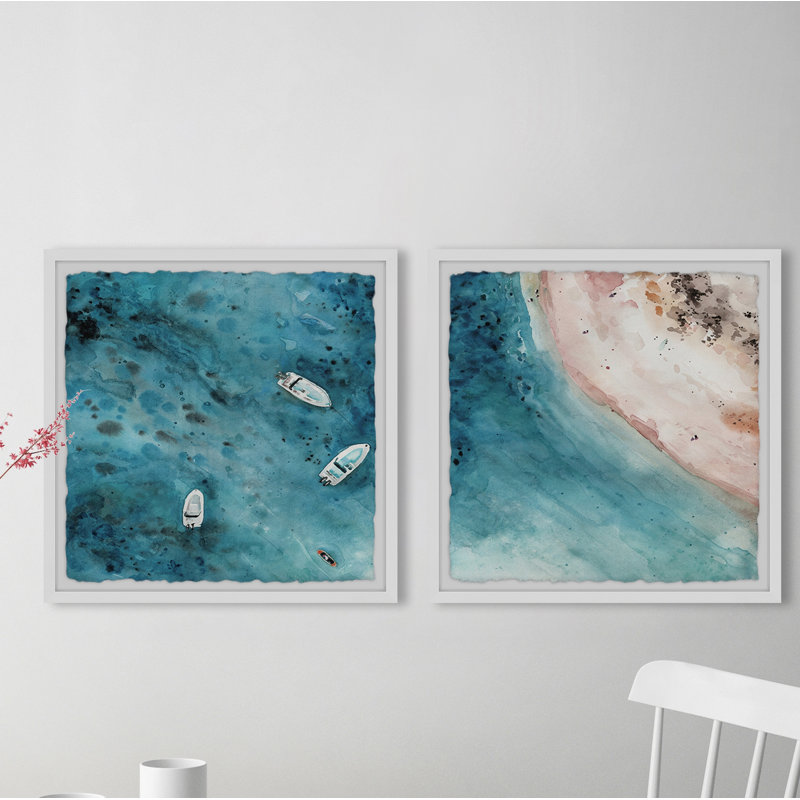 Sukabumi Perfect Getaway - Ensemble de 2 reproductions d'art sur papier encadrées, H 32 po x l 32 po x P 1,5 po