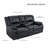Darlene 109" Faux Leather Reclining Sectional Sofa with Storage and Cup Holders-994739604