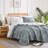 Winter Brush Microfiber Reversible Traditional Quilt Set-1436369005-1436368993
