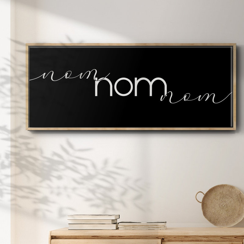 Nom Nom Nom- Framed Canvas, 8" H x 20" W
