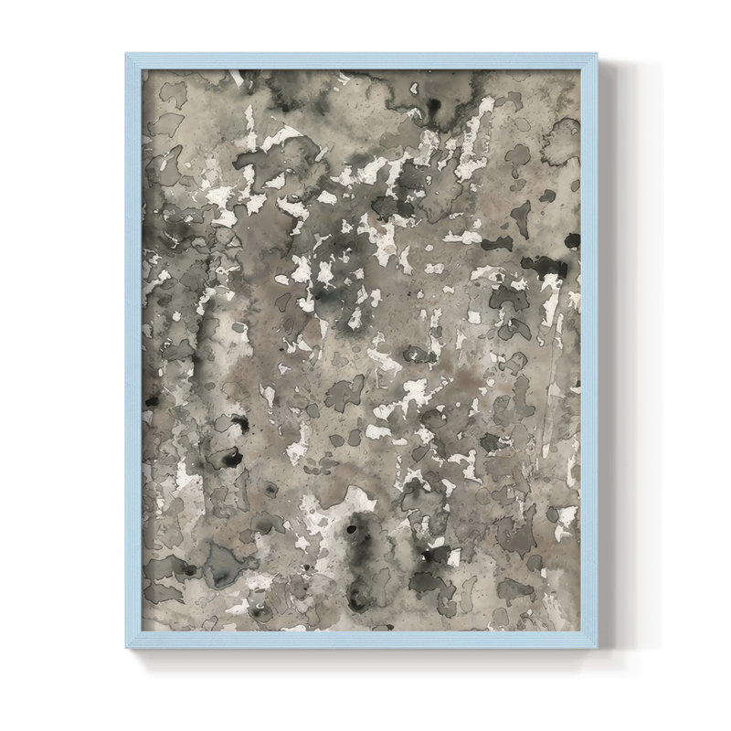 Reproduction encadrée Anatomy Bark II - bois massif, H 15 po x l 12 po, Bleu