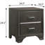 Table de chevet 2 de style rustique gris avec durabilité et fermeture de la chambre