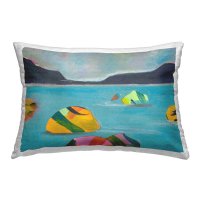 Sea Buoys Floating Outdoor Printed Pillow by Jan Weiss