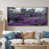 Toile avec cadre flottant or