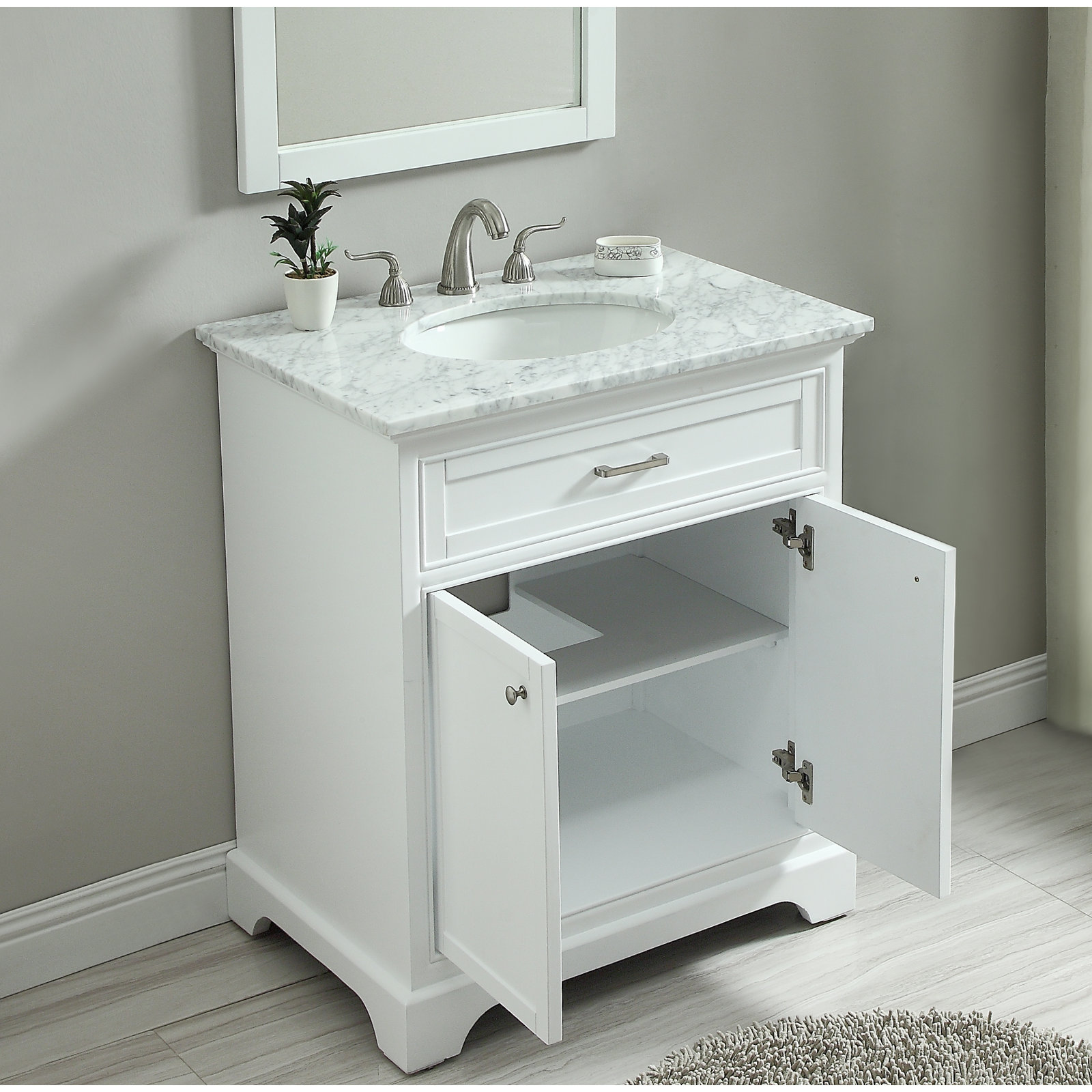 Hermes 30'' Single Bathroom Vanity, White