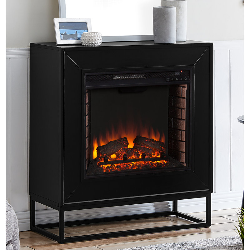 Black Electric Fireplace