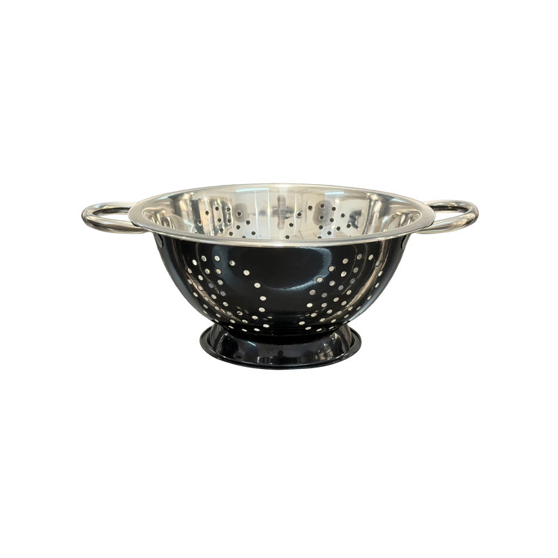 Buckingham Stainless Steel Deep Colander, Black