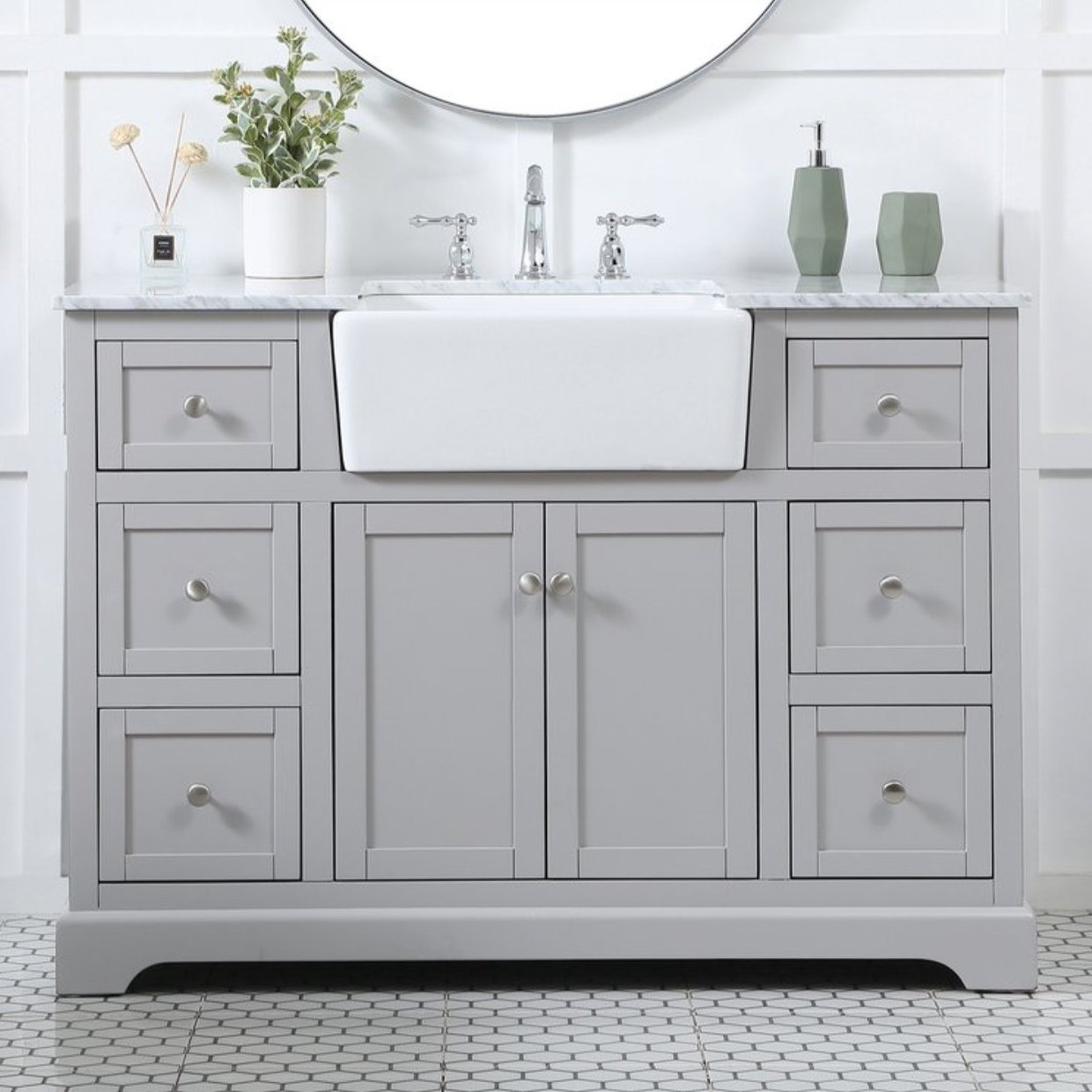 Pardue 48'' Single Bathroom Vanity, Gray