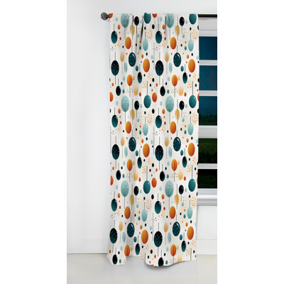 Motif scandinave Simplicity à pois II - Rideau occultant abstrait - 1 panneau