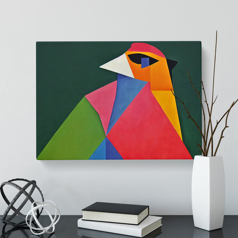 Fine Abstract Bird - Wrapped Canvas, 40cm H x 60cm W x 3cm D