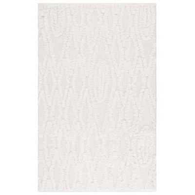 Natura 962 Hand Tufted Wool/Cotton Geometric Rug in Ivory