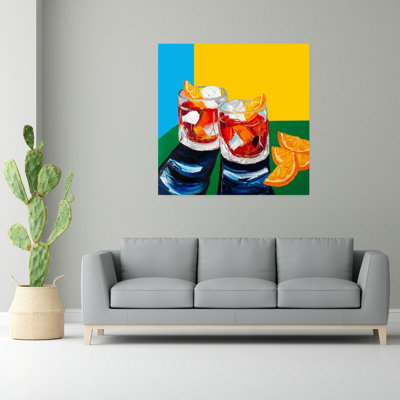 Art mural coloré abstrait Happy Hour