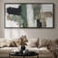 Art mural moderne avec blocs abstraits verts et noirs modernes-1637989976-1637989977
