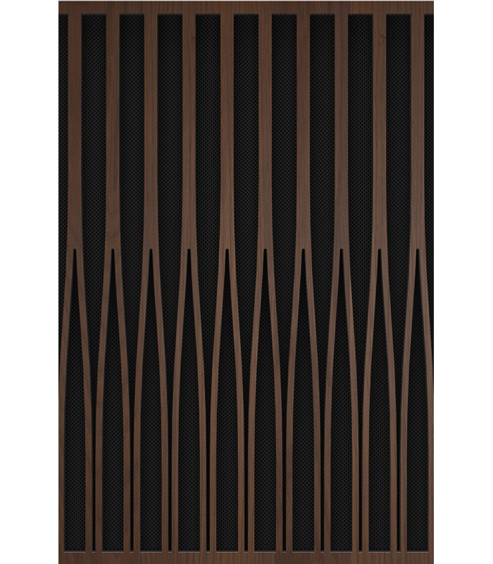 Elements - Cabinet with Rolling Plinth Base - Tune Door, Toasted Oak